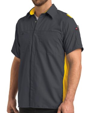 Red Kap Men's Performance Plus Short Sleeve Shirt with Oilblok Technology SY42